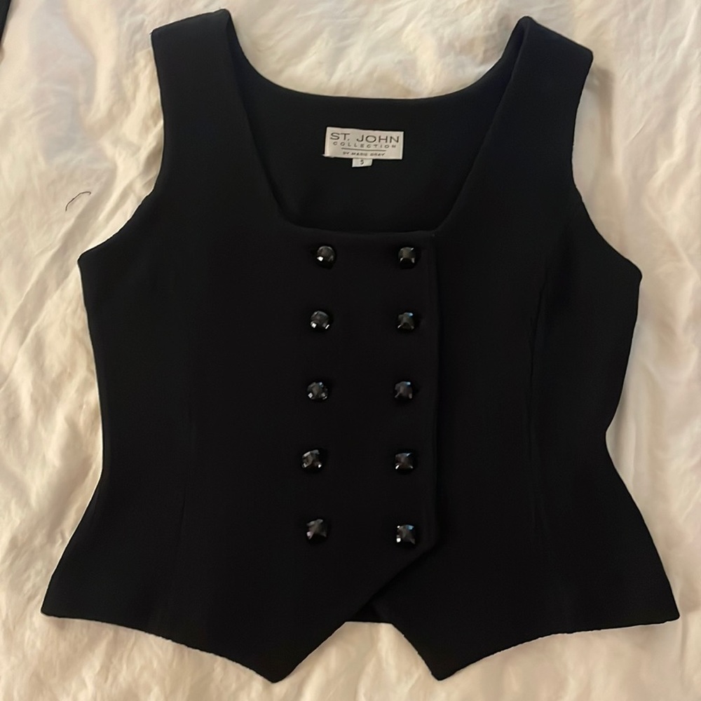 St John Collection Double Breasted Vest - image 1